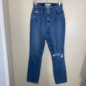 Abercrombie curve love the slim straight ultra high rise jeans